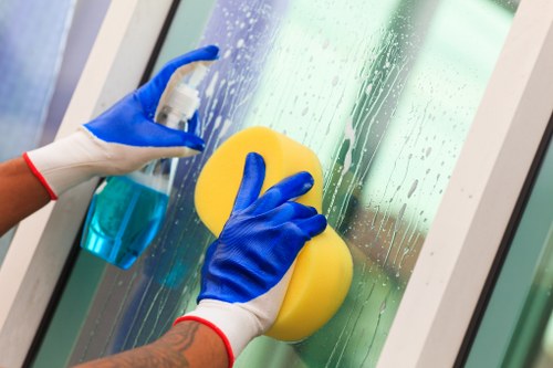 Oven cleaner working in an Elephantandcastle apartment kitchen