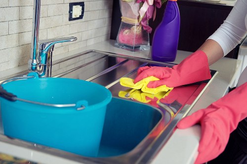 Cleaner working in a flat near Elephant and Castle with local building access