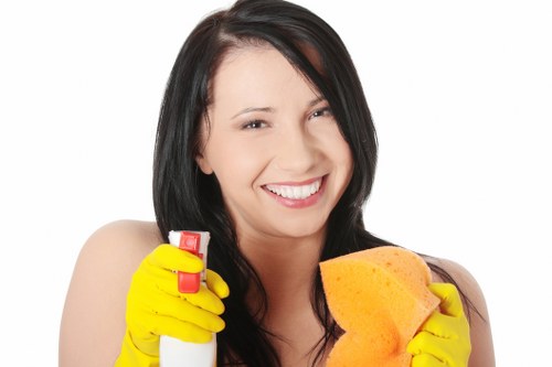 Team member reviewing safety steps before cleaning